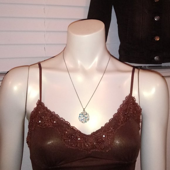 Brown Beaded Cami - Picture 4 of 9